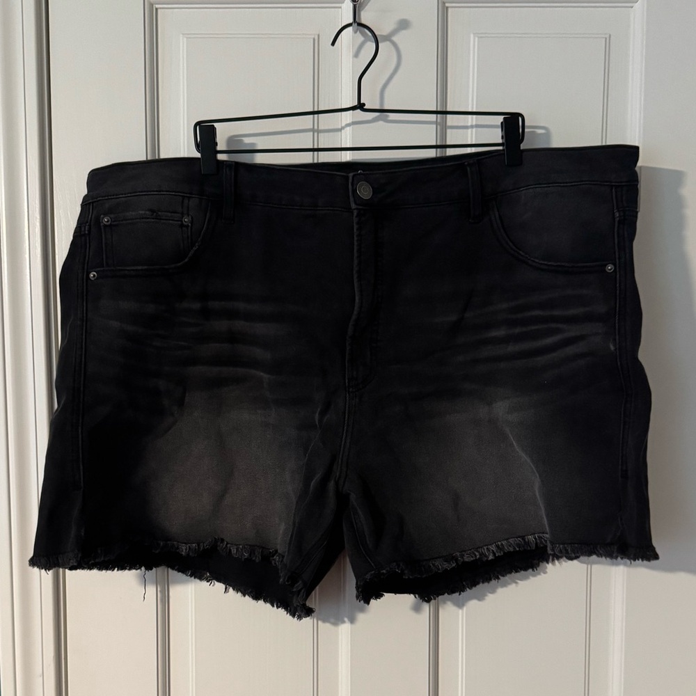 Black Denim Cutoff Shorts